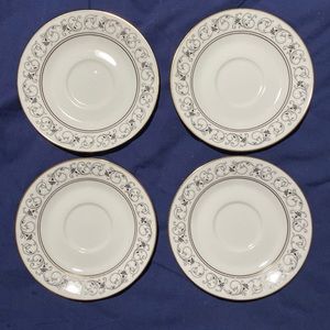🐇 Like NEW - Noritake - set of 4 tea saucers - Sarah pattern